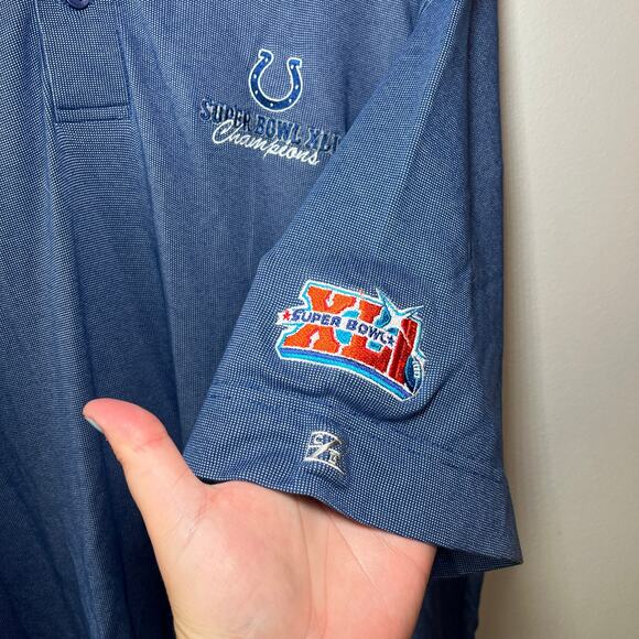 Cutter & Buck NFL Indianapolis Colts Super Bowl Champions Polo Shirt X-Large - Picture 7 of 8